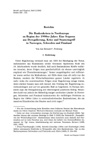 Die Bankenkrisen in Nordeuropa zu Beginn der 1990er Jahre: Eine Sequenz aus Deregulierung, Krise und Staatseingriff in Norwegen, Schweden und Finnland