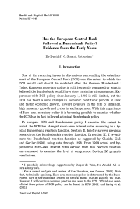 Has the European Central Bank Followed a Bundesbank Policy? Evidence from the Early Years