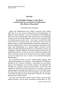 Geschichtsforschungen zu dem Buch von Kenneth Dyson und Kevin Featherstone „The Road to Maastricht“