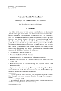 Feste oder flexible Wechselkurse?