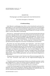 Eigentum. Überlegungen zum Bedeutungswandel eines Rechtsinstituts