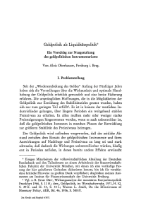 Geldpolitik als Liquiditätspolitik