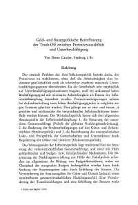 Geld- und finanzpolitische Beeinflussung des Trade-Off zwischen Preisniveaustabilität und Unterbeschäftigung