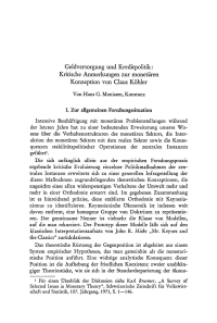 Geldversorgung und Kreditpolitik: Kritische Anmerkungen zur monetären Konzeption von Claus Köhler