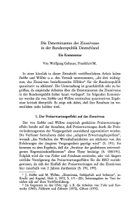 Die Determinanten des Zinsniveaus in der Bundesrepublik Deutschland