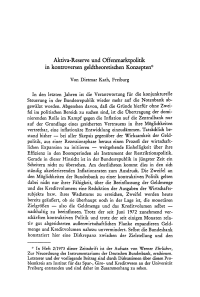 Aktiva-Reserve und Offenmarktpolitik in kontroversen geldtheoretischen Konzepten