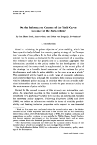 On the Information Content of the Yield Curve: Lessons for the Eurosystem?