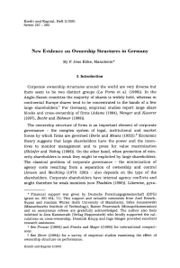 New Evidence on Ownership Structures in Germany