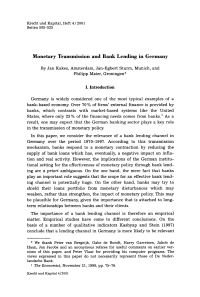 Monetary Transmission and Bank Lending in Germany