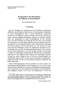 Prognostiziert die Zinsstruktur die Inflation in Deutschland?