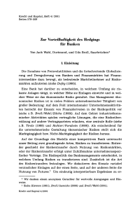 Zur Vorteilhaftigkeit des Hedgings für Banken