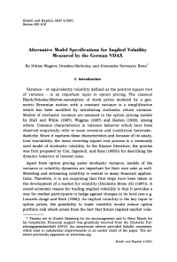 Alternative Model Specifications for Implied Volatility Measured by the German VDAX