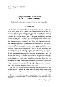 Competition and Concentration in the EU Banking Industry