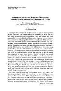 Momentumstrategien am deutschen Aktienmarkt: Neue empirische Evidenz zur Erklärung des Erfolgs