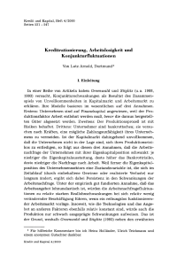 Kreditrationierung, Arbeitslosigkeit und Konjunkturfluktuationen
