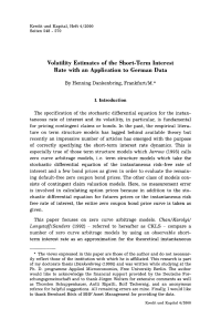 Volatility Estimates of the Short-Term Interest Rate with an Application to German Data
