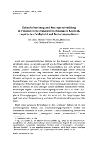 Zukunftsforschung und Strategieentwicklung in Finanzdienstleistungsunternehmungen: Konzept, empirisches Schlaglicht und Gestaltungsoptionen