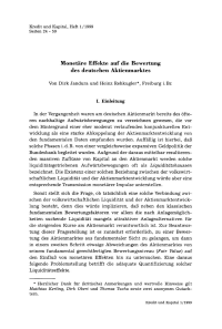 Monetäre Effekte auf die Bewertung des deutschen Aktienmarktes