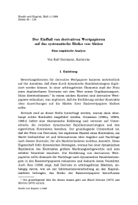 Der Einfluß von derivativen Wertpapieren auf das systematische Risiko von Aktien