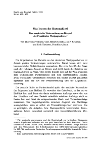 Was leisten die Kursmakler?