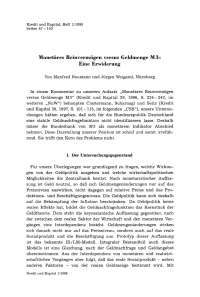 Monetäres Reinvermögen versus Geldmenge M3: Eine Erwiderung