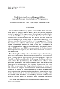 Statistische Analyse des Zinsprozeßrisikos von Anleihen und zinsderivativen Wertpapieren