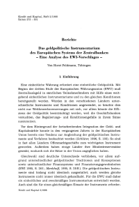 Das geldpolitische Instrumentarium des Europäischen Systems der Zentralbanken — Eine Analyse des EWI-Vorschlages