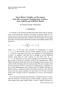 Stock Market Volatility and Deviations from Macroeconomic Fundamentals: Evidence from GARCH and GARCH-X Models