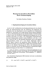Messung des besonderen Kursrisikos durch Varianzzerlegung