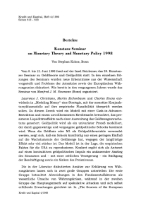 Konstanz Seminar on Monetary Theory and Monetary Policy 1998