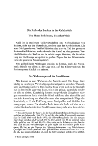 Die Rolle der Banken in der Geldpolitik