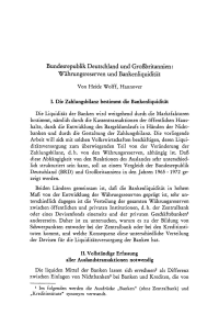 Bundesrepublik Deutschland und Großbritannien: Währungsreserven und Bankenliquidität