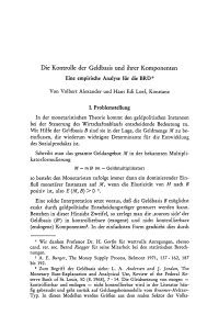 Die Kontrolle der Geldbasis und ihrer Komponenten