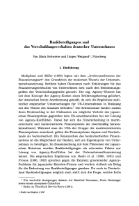 Bankbeteiligungen und das Verschuldungsverhalten deutscher Unternehmen