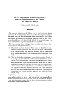 Zu den langfristigen Bestimmungsgründen der Umlaufgeschwindigkeit des Geldes: Ein sektoraler Ansatz
