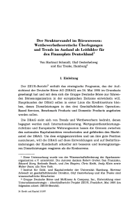 Der Strukturwandel im Börsenwesen: Wettbewerbstheoretische Überlegungen und Trends im Ausland als Leitbilder für den Finanzplatz Deutschland