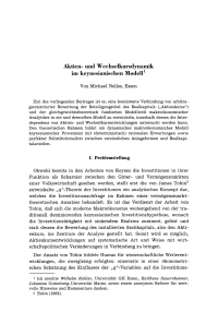 Aktien- und Wechselkursdynamik im keynesianischen Modell