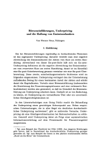 Börseneinführungen, Underpricing und die Haftung von Emissionsbanken