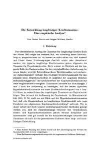 Die Entwicklung langfristiger Kreditzinssätze: Eine empirische Analyse