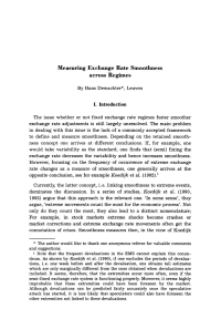 Measuring Exchange Rate Smoothness across Regimes