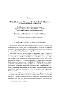 Möglichkeiten zur Förderung des deutschen Geldmarktes im internationalen Wettbewerb