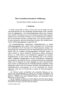 Eine transaktionsorientierte Geldmenge