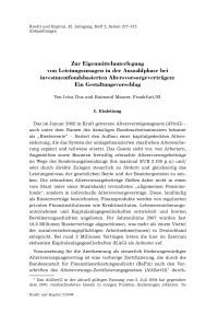 Zur Eigenmittelunterlegung von Leistungszusagen in der Auszahlphase bei investmentfondsbasierten Altersvorsorgeverträgen: Ein Gestaltungsvorschlag