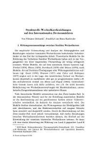 Strukturelle Wechselkursbeziehungen auf den Internationalen Devisenmärkten