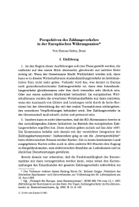 Perspektiven des Zahlungsverkehrs in der Europäischen Währungsunion