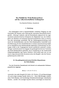 Der Einfluß des Nicht-Bankensektors auf das volkswirtschaftliche Geldangebot