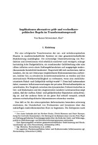 Implikationen alternativer geld- und wechselkurspolitischer Regeln im Transformationsprozeß