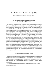 Bankkalkulation als Marktproblem (Teil II)
