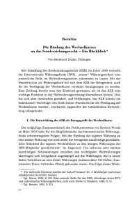 Die Bindung des Wechselkurses an das Sonderziehungsrecht — Ein Rückblick