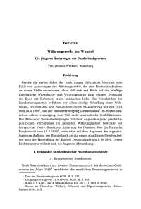 Währungsrecht im Wandel